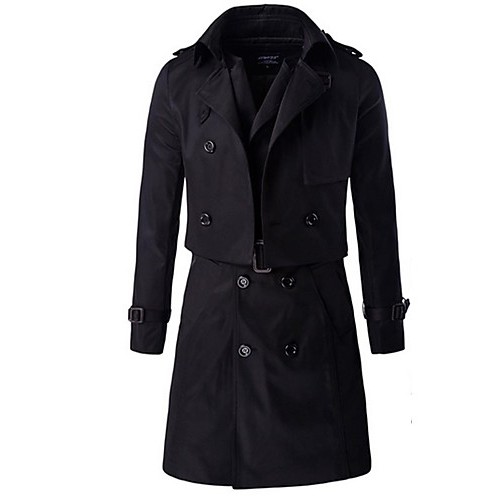 Men's Solid Casual / Work Coat,Cotton Lo...