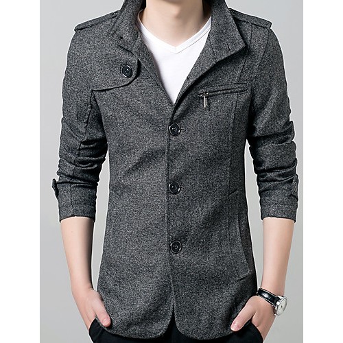 Men's Solid Casual / Work / Formal / Spo...