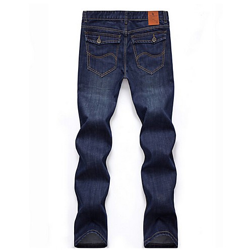 Men's Solid Casual Jeans,Cotton Blue