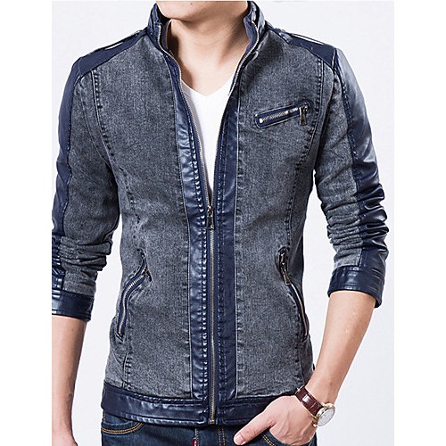 Men's Long Sleeve Casual Jacket,Polyeste...