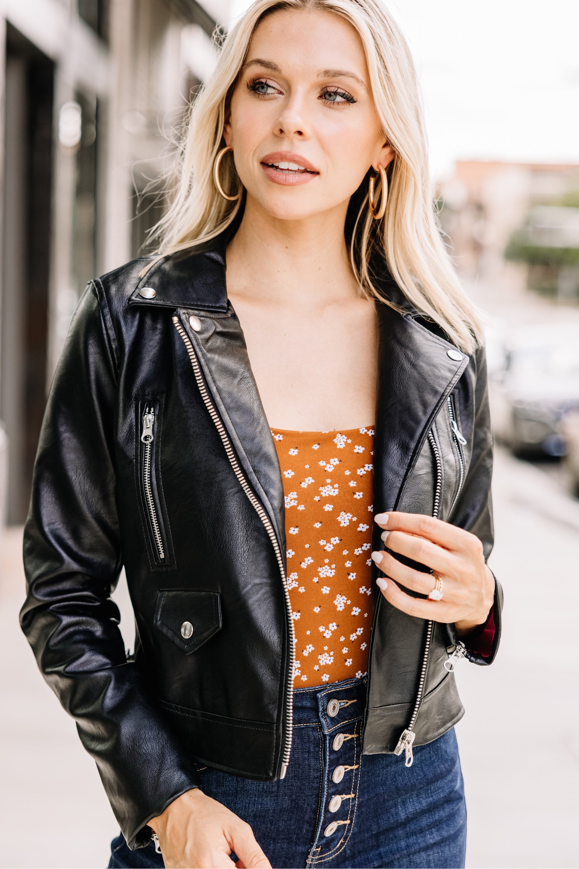 Middle Of Nowhere Black Vegan Leather Jacket