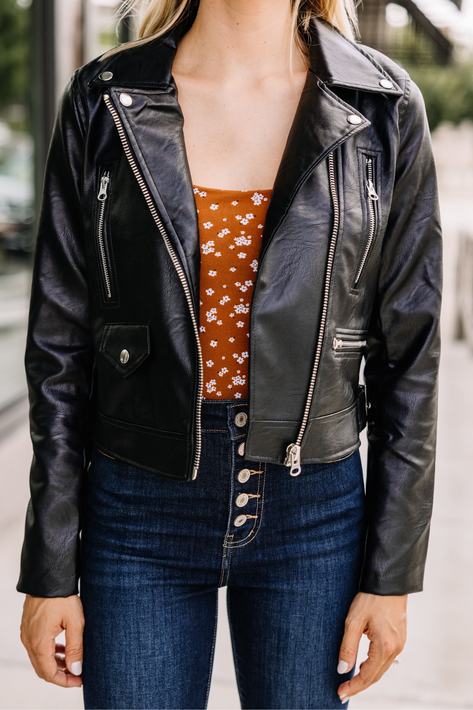 Middle Of Nowhere Black Vegan Leather Jacket