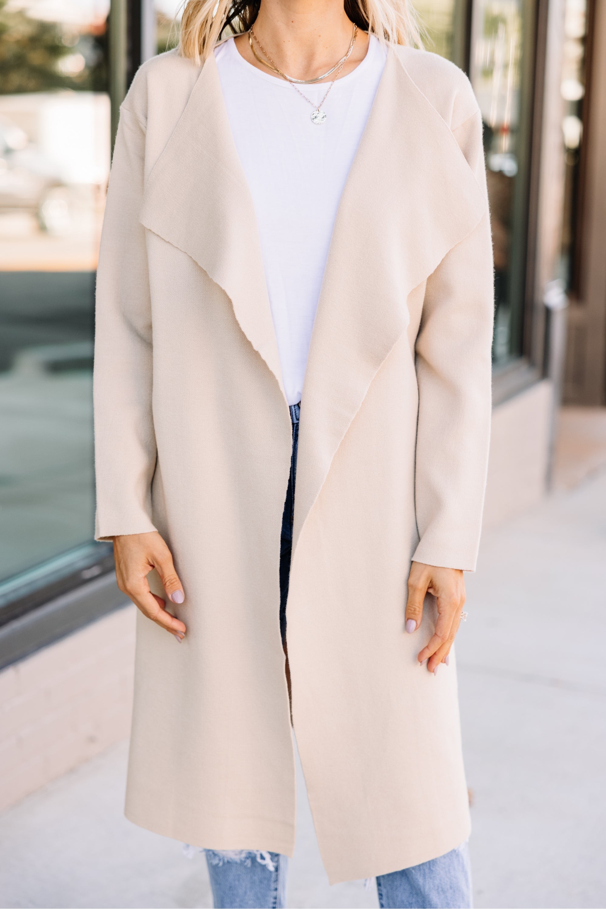 Feeling Like A Win Taupe Brown Coat