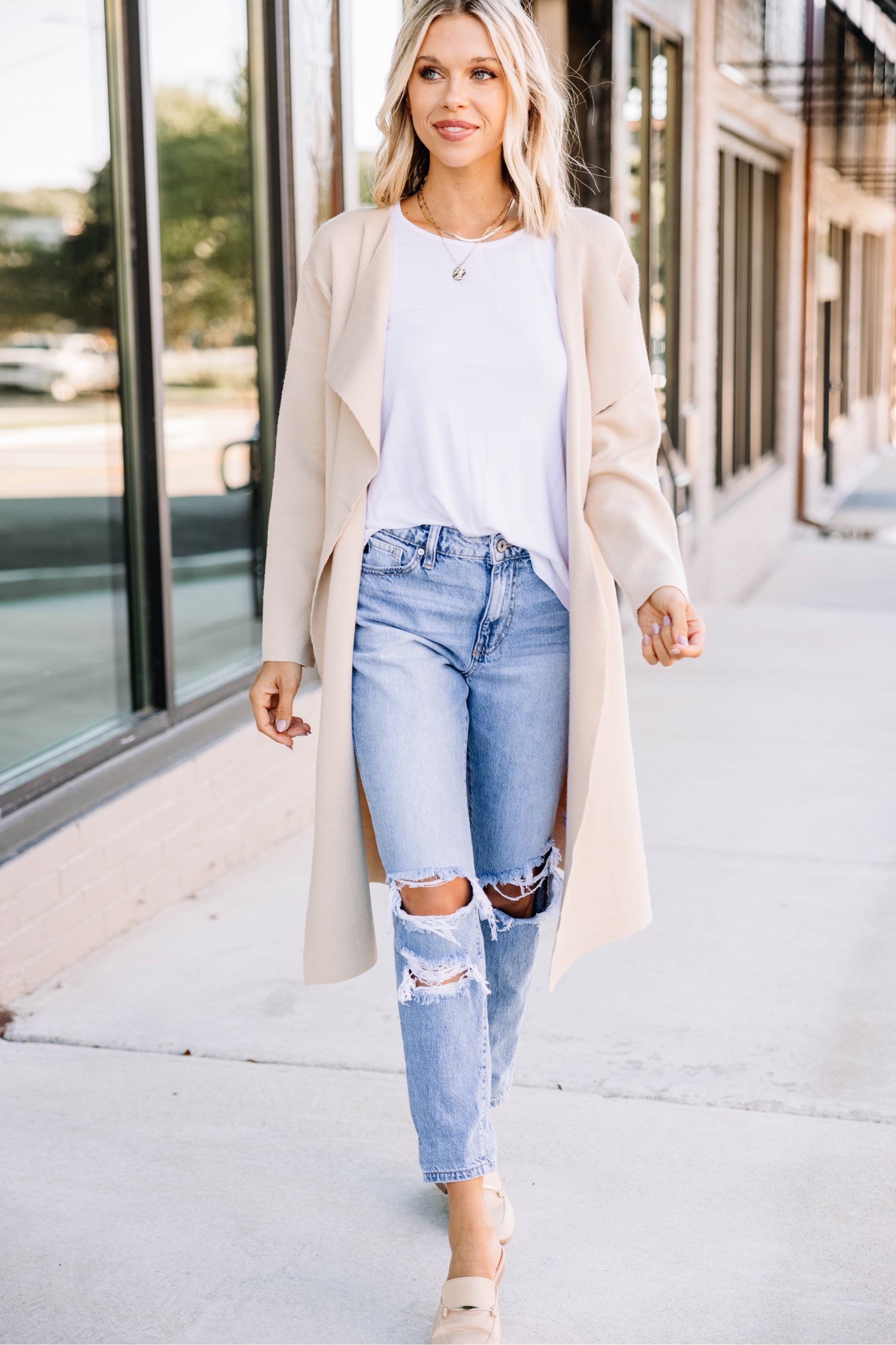 Feeling Like A Win Taupe Brown Coat