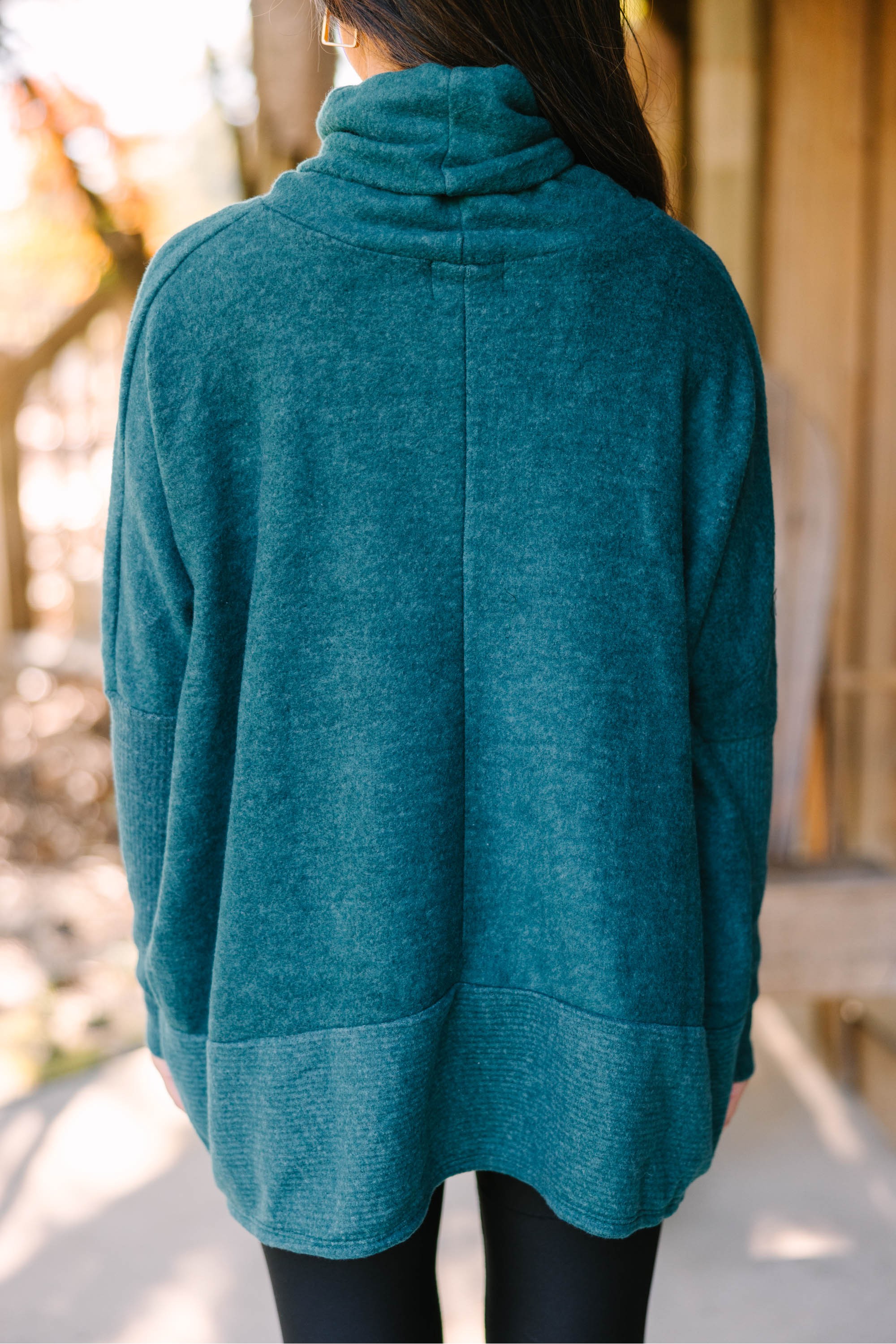 Realized Fun Hunter Green Turtleneck Tunic