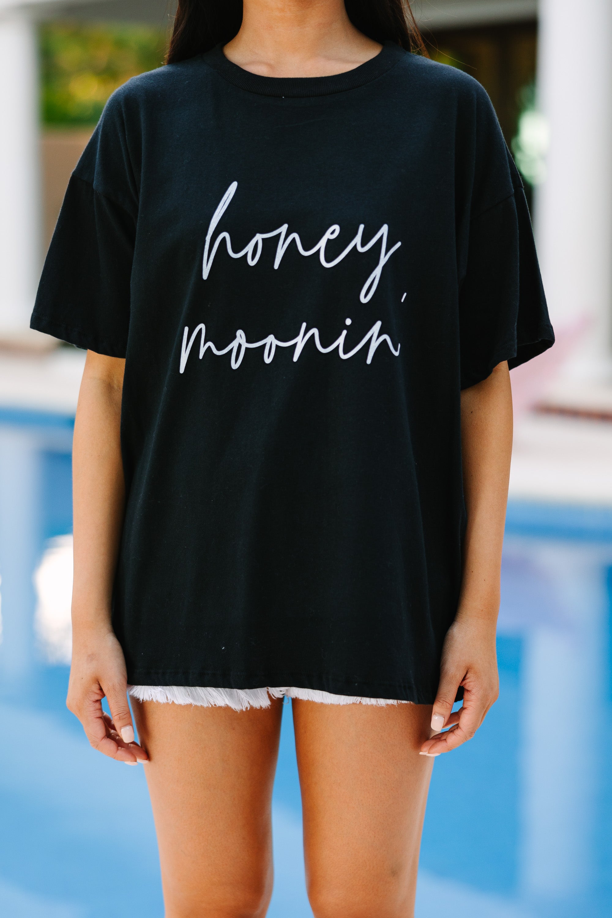 Honey Moonin' Black Graphic Tee