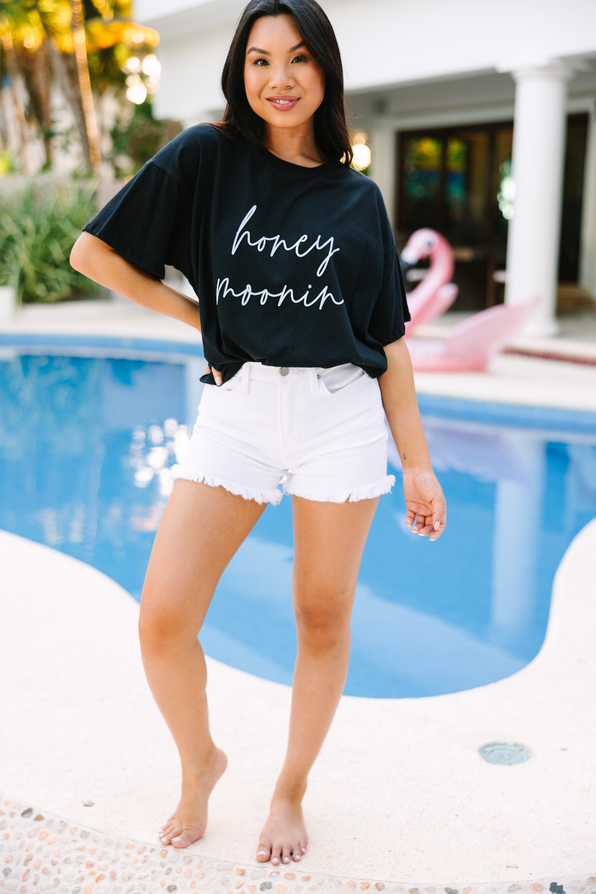 Honey Moonin' Black Graphic Tee