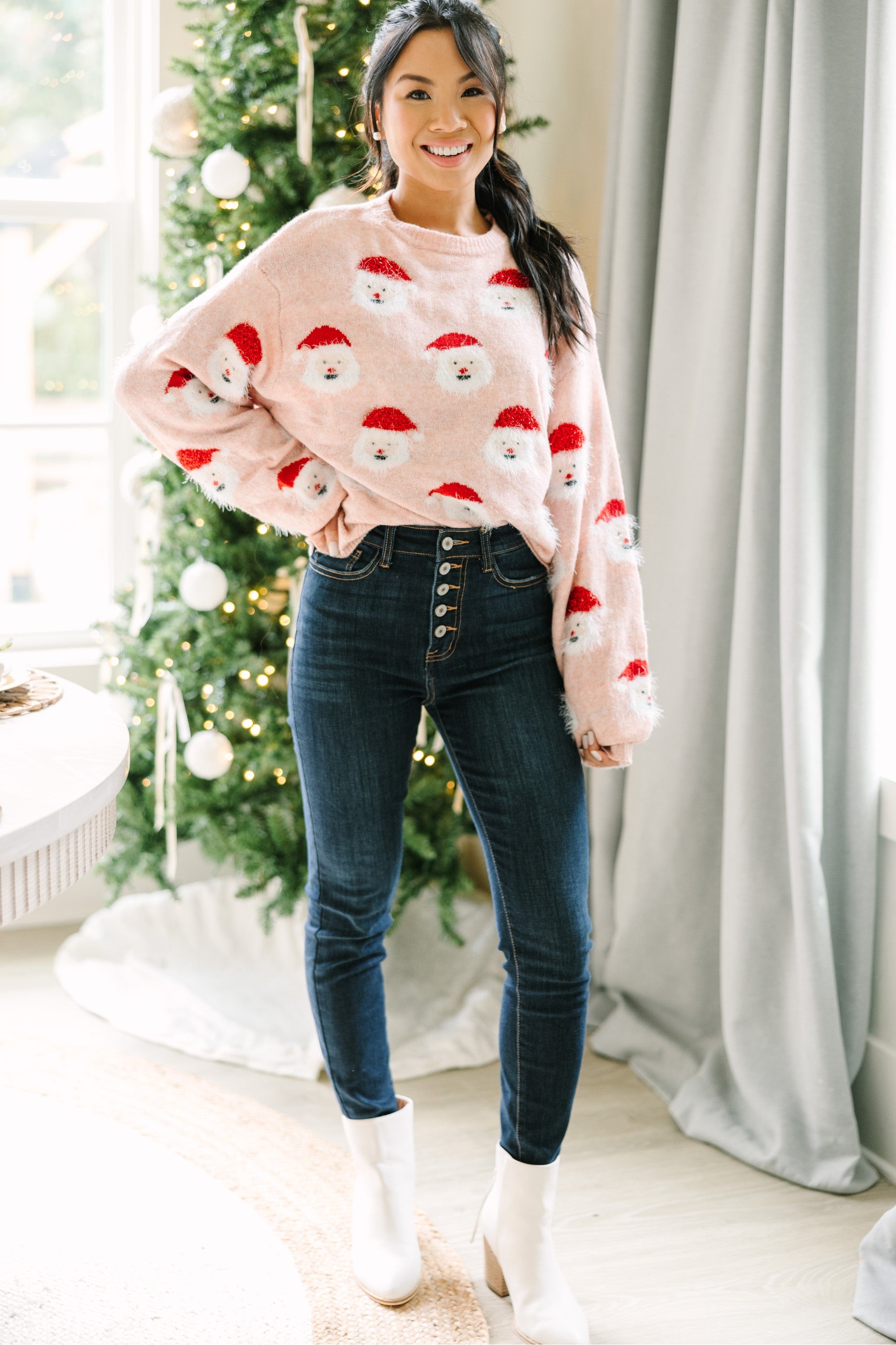Jolly Good Fellow Blush Sweater