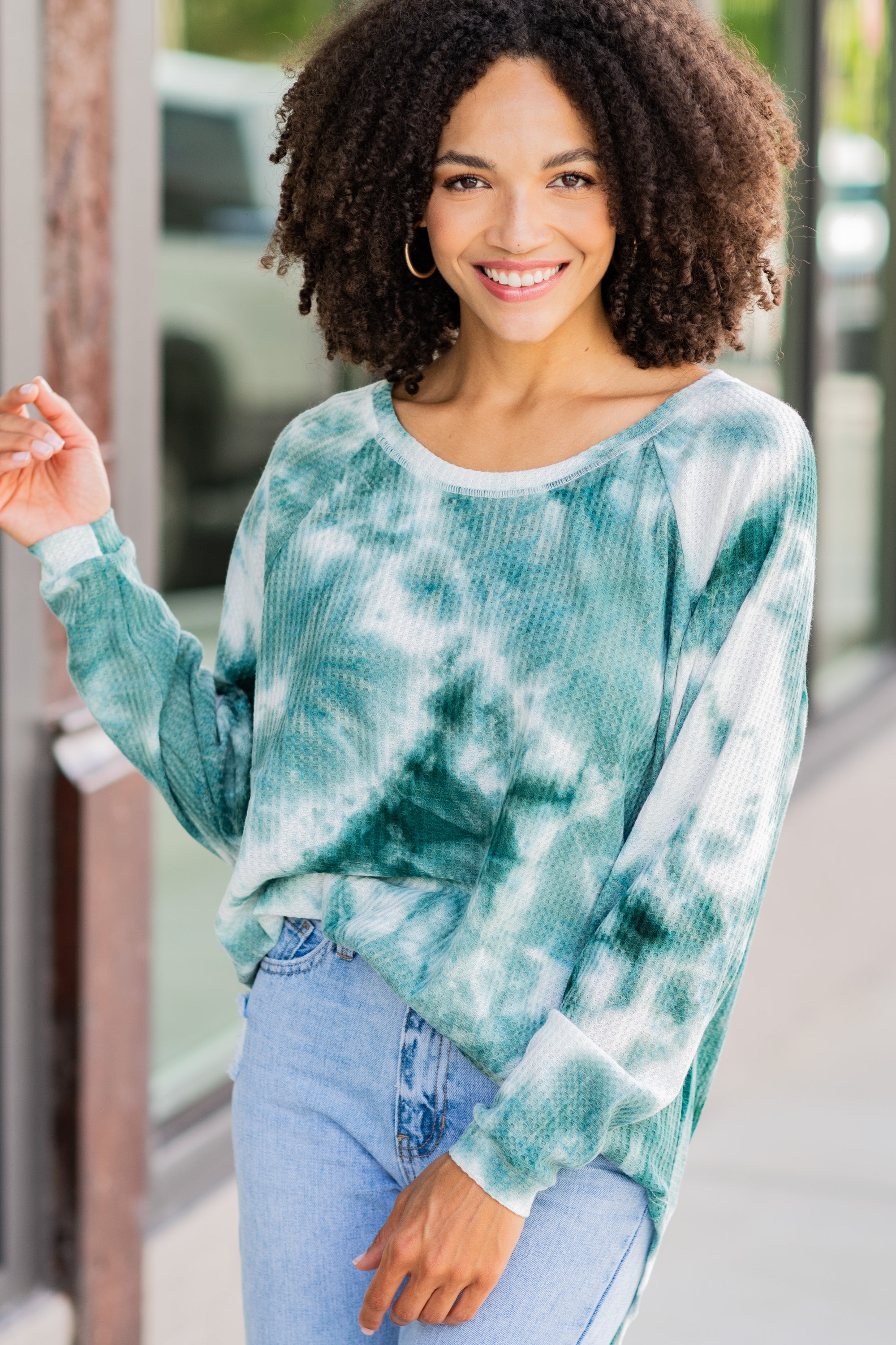 Easy Like Sunday Olive Green Tie Dye Tun...